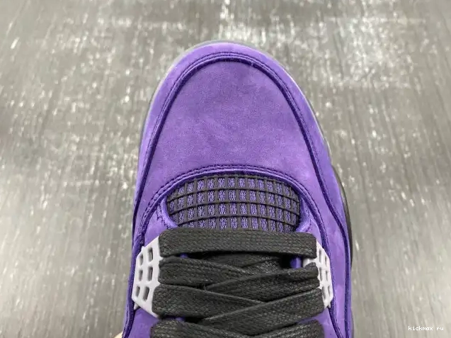 Rep Kickmax Air 4 x Travis Scott Suede Purple Jordan 0509